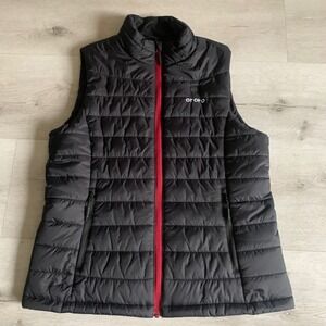 Ororo Mens Heated Puffer Vest Black Red Full Zip Insulated Quilted Medium M